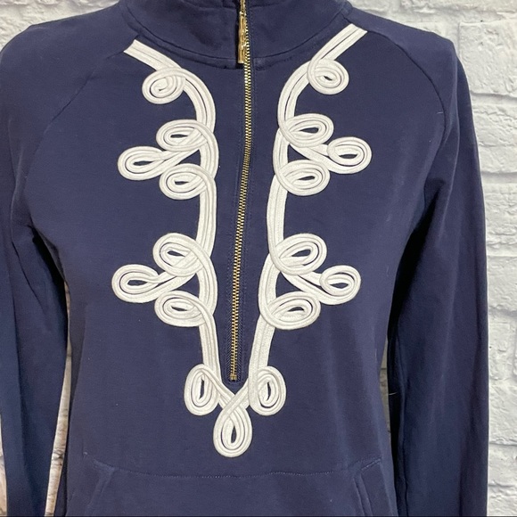 Lilly Pulitzer True Navy White Skipper Popover - Picture 3 of 12